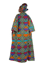 Load image into Gallery viewer, GEO Multi African Long Kimono | Robe | Duster | One Size