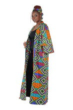 Load image into Gallery viewer, GEO Multi African Long Kimono | Robe | Duster | One Size