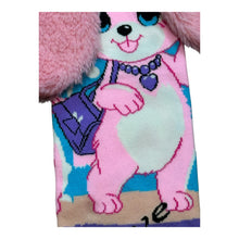 Load image into Gallery viewer, Plush Puppy Fashion Socks – Pink & Purple 3D Fluffy Ear Crew Socks