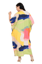 Load image into Gallery viewer, GYPSIE BLU Abstract Polyester Women Plus Size Kaftan Maxi Length