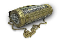 Load image into Gallery viewer, Vintage Gold Mosaic Shell Inlay Clutch Purse