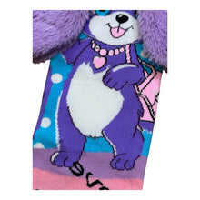 Load image into Gallery viewer, Plush Puppy Fashion Socks – Pink &amp; Purple 3D Fluffy Ear Crew Socks
