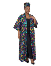 Load image into Gallery viewer, Colorful Geo African Long Kimono | Robe | Duster | One Size
