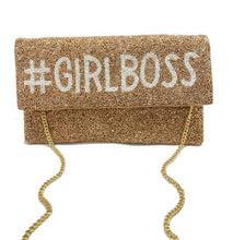 Load image into Gallery viewer, Girlboss Gold Beaded Clutch
