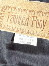 Load image into Gallery viewer, VTG Painted Pony Velvet Jacket Sz M
