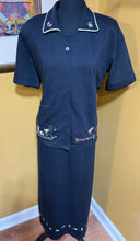 Load image into Gallery viewer, VTG Koret black 2-piece dress set Sz XL
