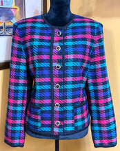 Load image into Gallery viewer, VTG Requirements Multi Houndstooth Blazer Sz 12
