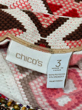 Load image into Gallery viewer, Chico’s Beaded Abstract Shift Dress Sz XL
