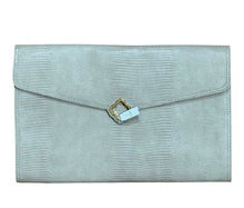 Load image into Gallery viewer, New Kendra Scott Jewelry Travel Organizer Roll Taupe Lizard Embossed Case

