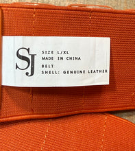 Load image into Gallery viewer, Sassy Jones Orange Stretch Belt Sz L/XL
