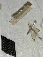 Load image into Gallery viewer, Vtg Lily of California Patch Abstract Ivory Sweater Fit 10/12
