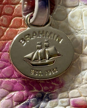 Load image into Gallery viewer, Brahmin Large Duxbury Satchel Fiesta Melbourne Crocodile Embossed Leather Bag
