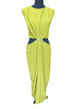 Load image into Gallery viewer, ZARA Olive Cut Out Dress Fit Sz 10/12
