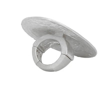 Load image into Gallery viewer, Ice Queen Power XL Fierce Tribal Matte Silver Industrial Round Ring
