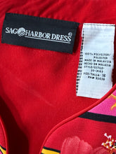 Load image into Gallery viewer, Sag Harbor Red Pink Yellow Floral Blazer Fit Sz 14
