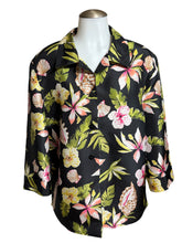 Load image into Gallery viewer, SILKLAND Floral Tropical Shacket Sz 1X
