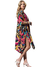 Load image into Gallery viewer, Abstract Multi Viscose Kimono OS
