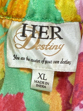 Load image into Gallery viewer, HER Destiny Kelly Green Pink Floral Maxi Sz XL
