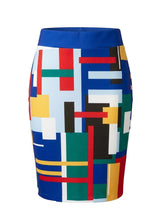 Load image into Gallery viewer, ELOQUII Color Block Neoprene Pencil Skirt Sz 18
