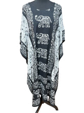 Load image into Gallery viewer, Metropolitan Elephant Print Kaftan with Necklace
