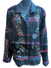 Load image into Gallery viewer, Julia Kim Artsy Fringe Jacket Sz L
