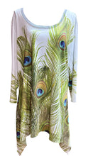 Load image into Gallery viewer, Indigo Soul Peacock Print Tunic Sz 2XL
