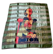 Load image into Gallery viewer, Oversized Green Picasso Scarf

