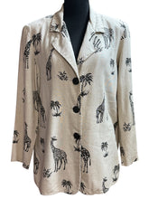 Load image into Gallery viewer, Michael Taylor Giraffe Print Top Fit Sz L
