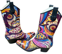 Load image into Gallery viewer, Corkys Abstract Rain Boots Sz 7
