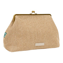 Load image into Gallery viewer, Pink Grace Novelty Oversized Clutch: Playful Petals Raffia
