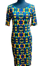 Load image into Gallery viewer, Lularoe Tribal Diamond Print Dress Sz S
