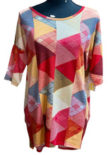 Load image into Gallery viewer, Lularoe Triangle Print Tunic Sz XXS (Fit Sz M)
