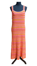 Load image into Gallery viewer, Jessica Simpson Pink Orange Crochet Dress Sz L
