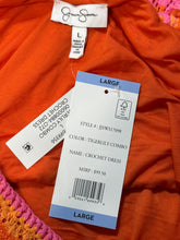 Load image into Gallery viewer, Jessica Simpson Pink Orange Crochet Dress Sz L
