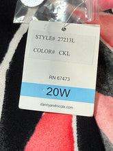 Load image into Gallery viewer, danny and nicole pink white black abstract blazer Sz 20W
