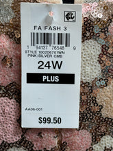 Load image into Gallery viewer, ON 34th Pink/Silver Floral Dress Sz 24W
