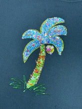 Load image into Gallery viewer, Sweaterworks Beaded Palm Tree Top Fit Sz L
