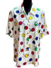 Load image into Gallery viewer, Christie &amp; Jill Multi Dot Blouse Fit Sz L
