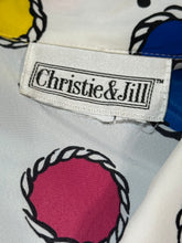 Load image into Gallery viewer, Christie &amp; Jill Multi Dot Blouse Fit Sz L
