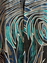 Load image into Gallery viewer, Chico’s Teal Silver Black Shimmer Duster Sz L
