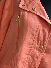 Load image into Gallery viewer, Chico’s Coral Linen Shacket Sz M
