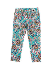 Load image into Gallery viewer, Chico’s Floral Slimming Ankle Pants Sz L
