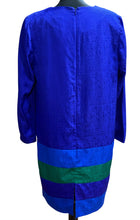 Load image into Gallery viewer, Adrianna Papell Silk Color Block Dress Sz 12
