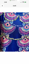 Load image into Gallery viewer, Bright Lilly Pulitzer Kaftan Tunic Top Sequined Blue Pink Aqua Women’s L/XL
