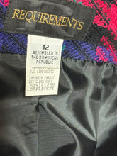 Load image into Gallery viewer, VTG Requirements Multi Houndstooth Blazer Sz 12

