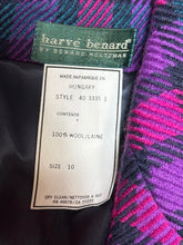 Load image into Gallery viewer, Vtg Harve’ Bernard Pink Purple Plaid Blazer Sz 10
