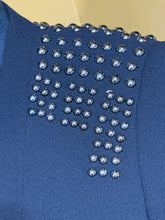 Load image into Gallery viewer, H&amp;M Black Silver Stud Shoulder Blazer Sz 12
