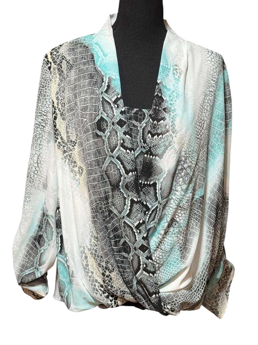 ALFANI Snake Print Blouse Sz 16