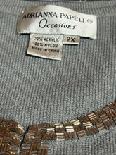 Load image into Gallery viewer, Adrianna Pape’ll Gray Knit Suit Sz 2X
