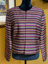 Load image into Gallery viewer, Jessica Howard Metallic Striped Blazer Sz 12
